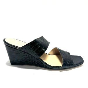 Naturalizer Womens Vennice Sandal Black Croc Size 7Wide